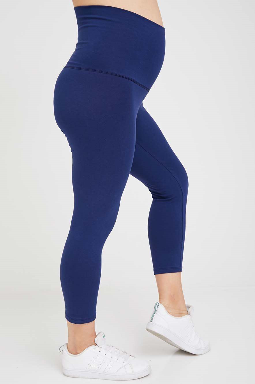 navy blue maternity tights