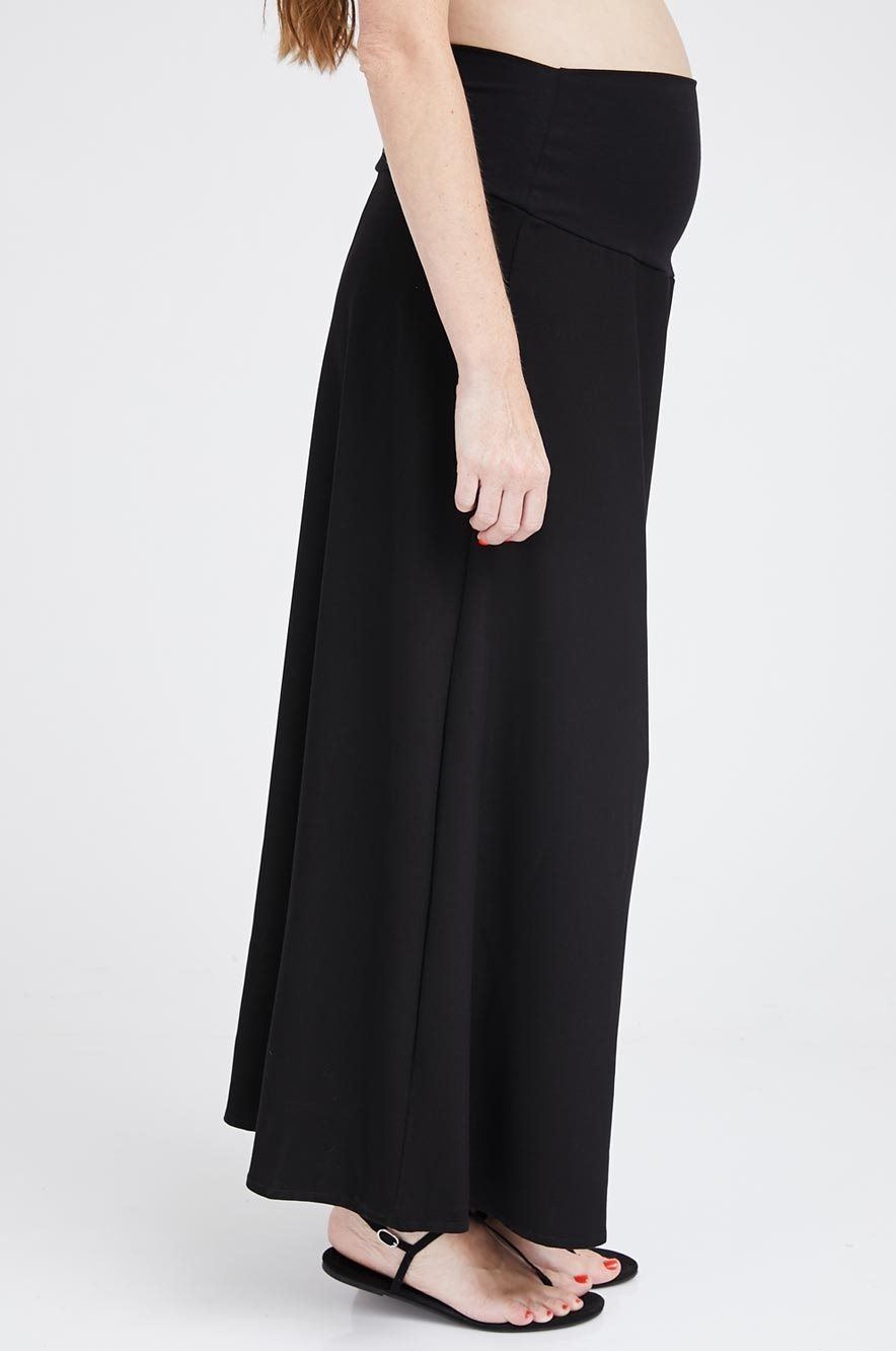 Avishag Arbel Maternity Brand Amalia Long Maternity Skirt Black